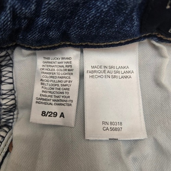 Lucky Brand Lolita Low Rise Ankle Skinny Jeans‎ Size 8/29A Distressed Hem - Picture 8 of 10